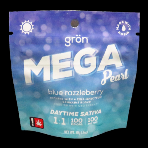 Grön - 1:3 THC:CBG Mega Pearl - Blue Razzleberry